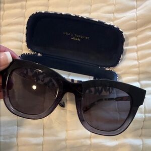 Stella & Dot Black Sunglasses with Case